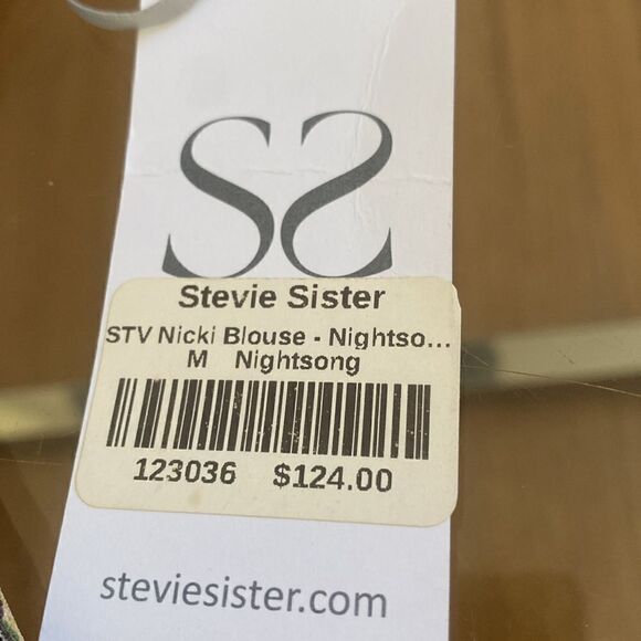 Stevie Sister Nicki blouse/top adj strap with ruffle cap detail, overlap back - Picture 4 of 5